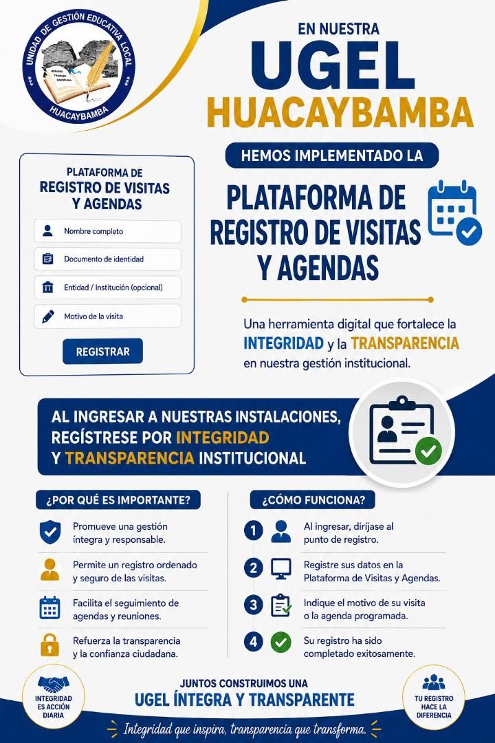 🔵 ¡UGEL Huacaybamba fortalece la integridad y la transparencia!
